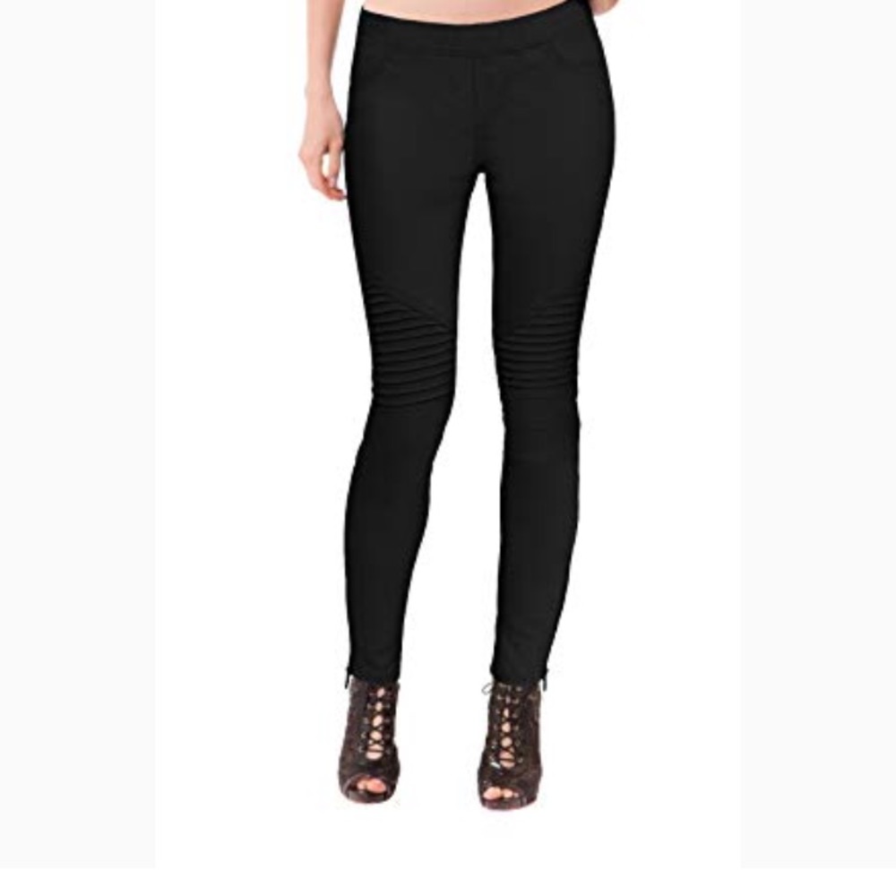 Dark green moto leggings